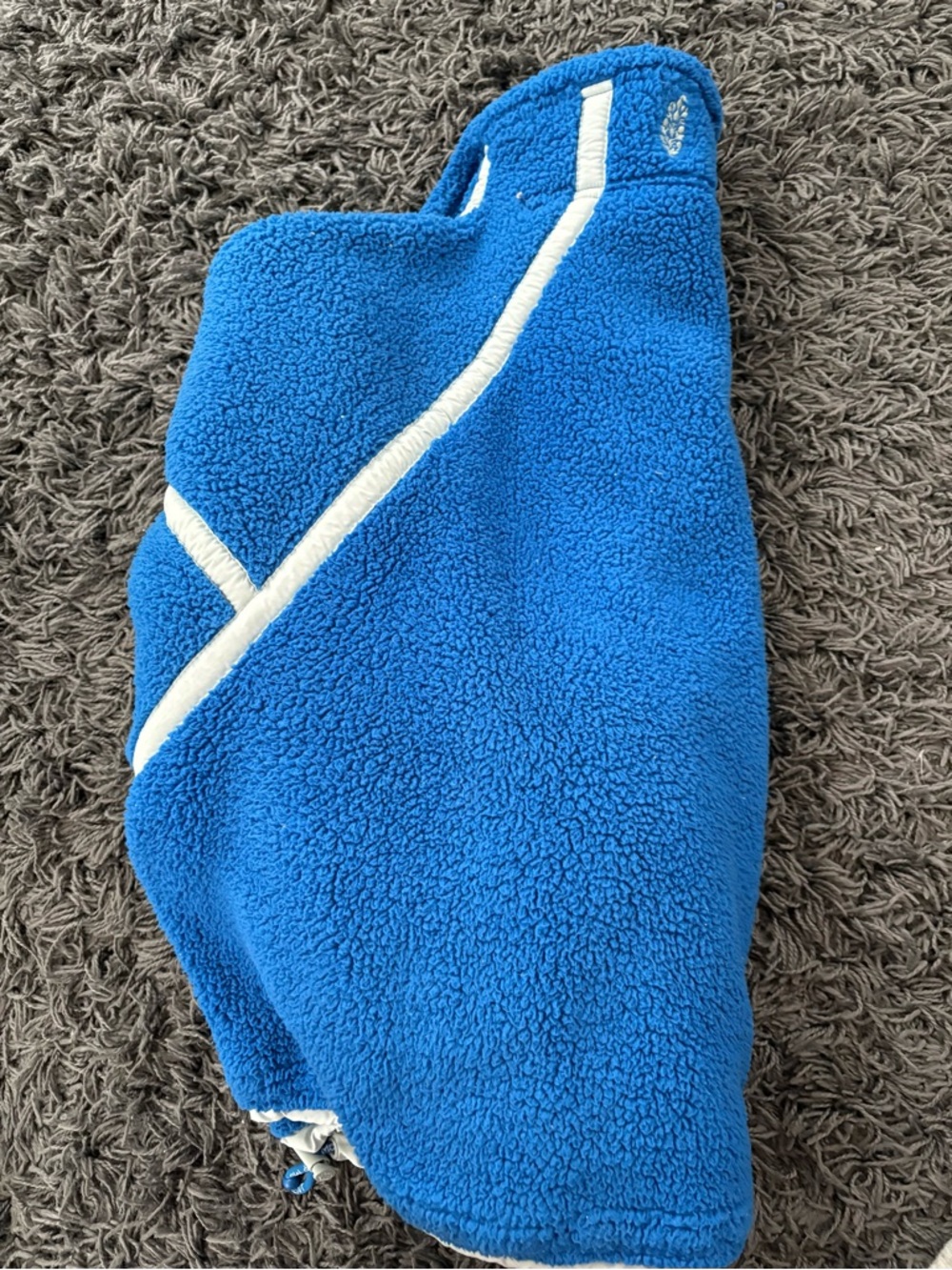 FP Movement  Blue Sherpa Half-Zip Pullover with Light Blue Trim - Picture 4 of 5